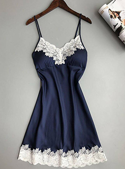 Women's Lingerie Slip - White Lace Trim